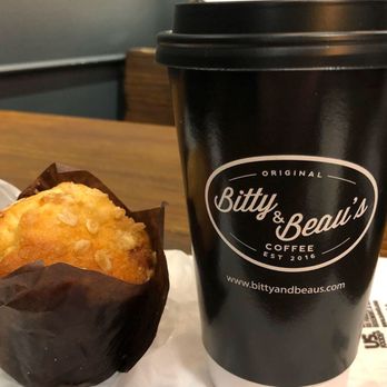 Bitty & Beau’s Coffee - Latte and apple cinnamon muffin - Coffee & Tea Near Me - Savannah, Georgia Bitty & Beau’s Coffee - Latte and apple cinnamon muffin - Coffee & Tea Near Me - Savannah, Georgia