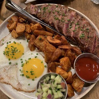 Pigeon - Sizeable steak and eggs - Coffee & Tea Near Me - Toronto, Ontario