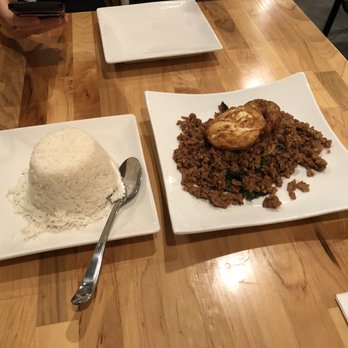 Mint Thai Kitchen - pad kra pao (thai-style minced chicken with basil leaves) - Thai Near Me - Houston, Texas