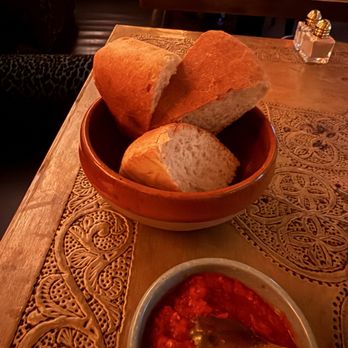 Ayah Restaurant - Complimentary bread and harissa - Moroccan Near Me - New York, New York