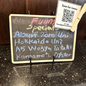 Fuumi - House specials board - Sushi Bars Near Me - Burlingame, California Fuumi - House specials board - Sushi Bars Near Me - Burlingame, California