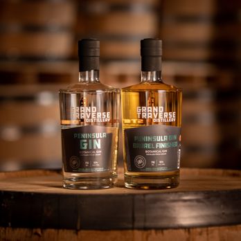 Grand Traverse Distillery - Our line of Gins available for tastings and bottle sale at our distillery. - Distilleries Near Me - Traverse City, Michigan Grand Traverse Distillery - Our line of Gins available for tastings and bottle sale at our distillery. - Distilleries Near Me - Traverse City, Michigan