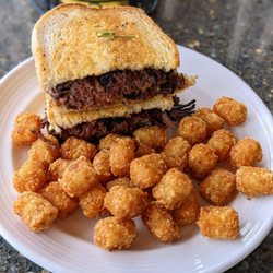 Columbia Bar & Grill - Brisket Melt w/ Tater Tots