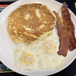 Midland - Hungry Sally breakfast with smiling pancakes.