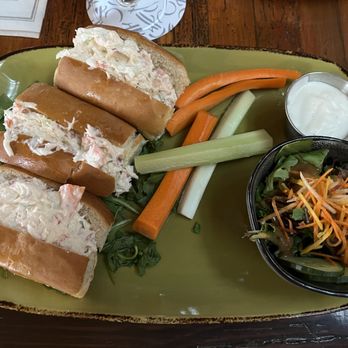 The Great Hall Gastropub - lobster roll entree = 3 rolls (and a side salad or fries) - Gastropubs Near Me - Jasper, Alberta The Great Hall Gastropub - lobster roll entree = 3 rolls (and a side salad or fries) - Gastropubs Near Me - Jasper, Alberta