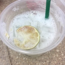 Rotten lime added to the drink by the Jewel run Starbucks staff. Rotten lime added to the drink by the Jewel run Starbucks staff.