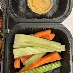 Fire Wings - Veggies with honey mustard