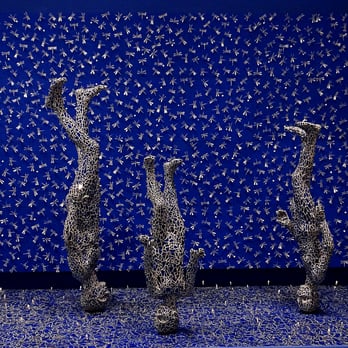 Lowe Art Museum - Sandy Skoglund's "Breathing Glass" individually lampworked glass dragonflies, mini-marshmallows, molded plastic figures and glass mosaic. - Art Museums Near Me - Coral Gables, Florida Lowe Art Museum - Sandy Skoglund's "Breathing Glass" individually lampworked glass dragonflies, mini-marshmallows, molded plastic figures and glass mosaic. - Art Museums Near Me - Coral Gables, Florida