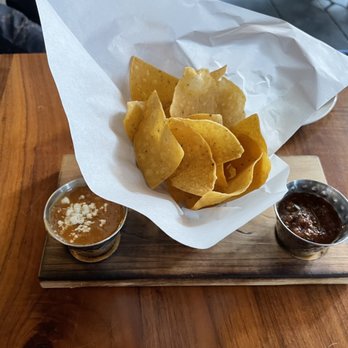 Sol Agave - House chips with beans and amazing salsa - New Mexican Cuisine Near Me - Santa Monica, California Sol Agave - House chips with beans and amazing salsa - New Mexican Cuisine Near Me - Santa Monica, California