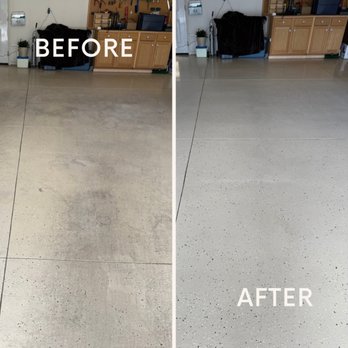 Remington Chem-Dry - Before and after garage floor cleaning - Carpet Cleaning Near Me Remington Chem-Dry - Before and after garage floor cleaning - Carpet Cleaning Near Me