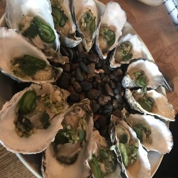 Kali Steak - Pacific Gold Oysters with cucumber mignonette - Steakhouses Near Me - Los Angeles, California Kali Steak - Pacific Gold Oysters with cucumber mignonette - Steakhouses Near Me - Los Angeles, California