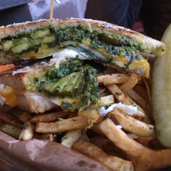 Diablo Burger - Wow, grilled cheese with fried egg and chimichurri sauce is beyond amazing!! - Burgers Near Me - Flagstaff, Arizona