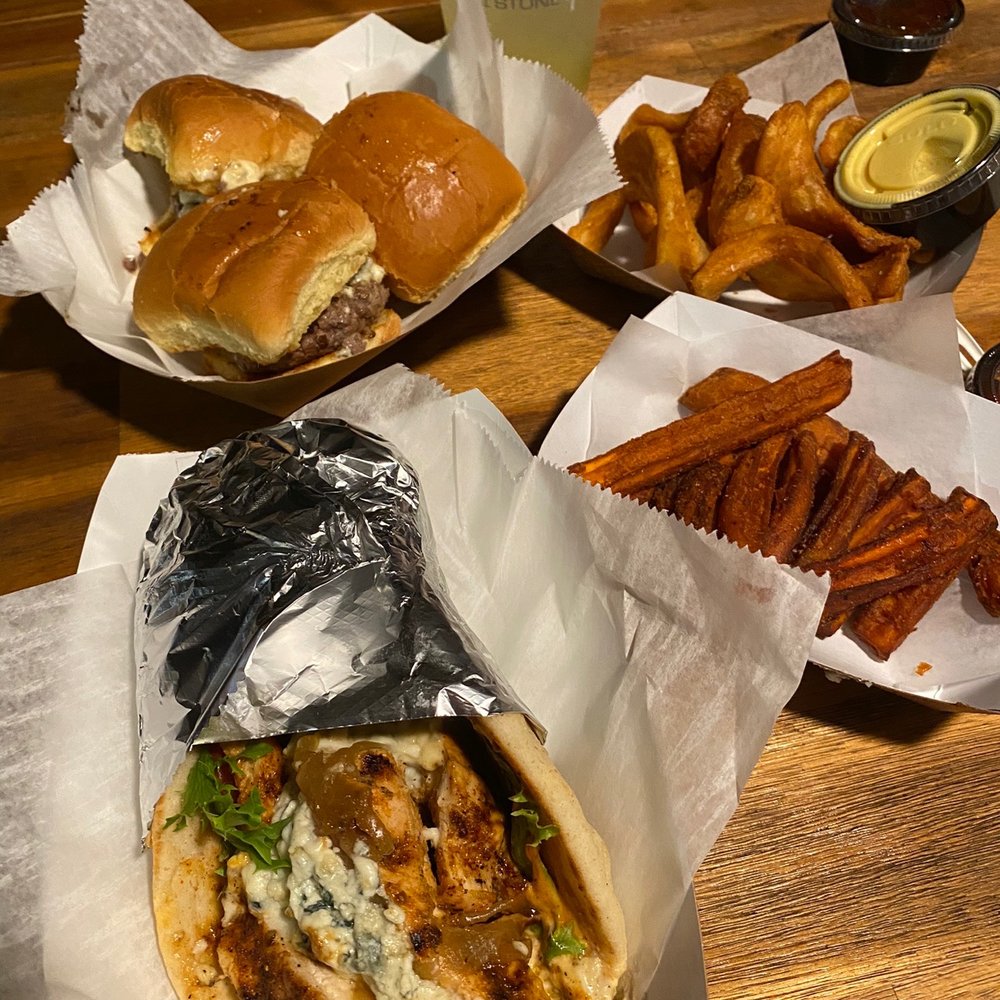 Cornerstone On Main - Sliders gyro sweet potato fries - Bars Near Me - Belmont, North Carolina Cornerstone On Main - Sliders gyro sweet potato fries - Bars Near Me - Belmont, North Carolina