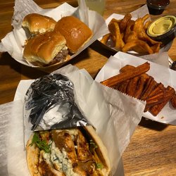 Cornerstone On Main - Sliders gyro sweet potato fries