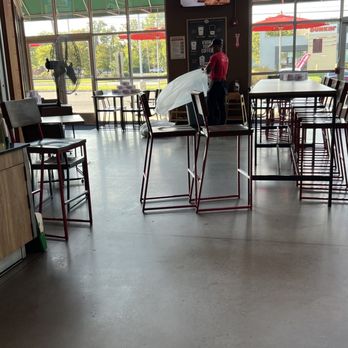 Krispy Kreme - Dining area blocked off with chairs! - Donuts Near Me - Springfield Township, New Jersey