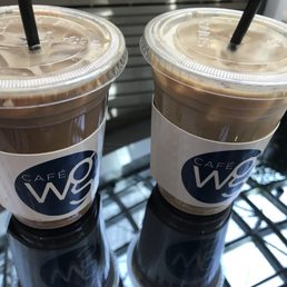 Mocha latte & lavender matcha latte. Mocha latte & lavender matcha latte.