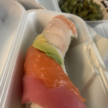 J Sushi Orange - Crunchless Rainbow (wrong order) - Sushi Bars Near Me - Orange, California