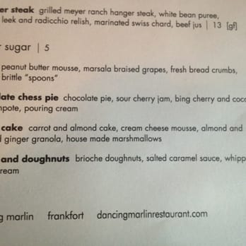 Dancing Marlin - Dessert - New American Near Me - Frankfort, Illinois
