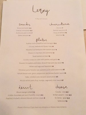Menu photo 3 Leroy London, XGL