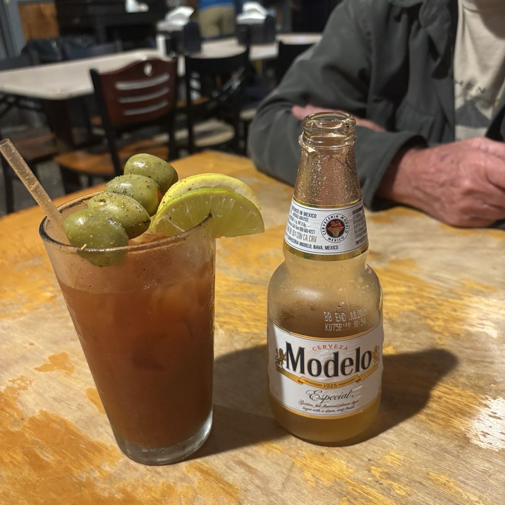 bloody mary and modelo beer bloody mary and modelo beer