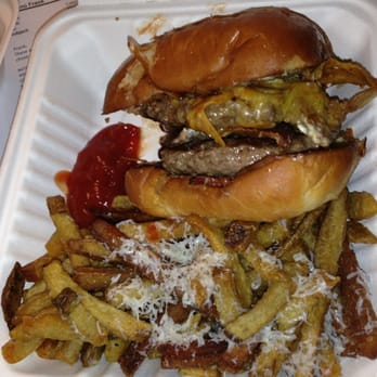 Bacon Bacon - The Burger and the herb and cheese fries, June 2013 - Food Trucks Near Me Bacon Bacon - The Burger and the herb and cheese fries, June 2013 - Food Trucks Near Me