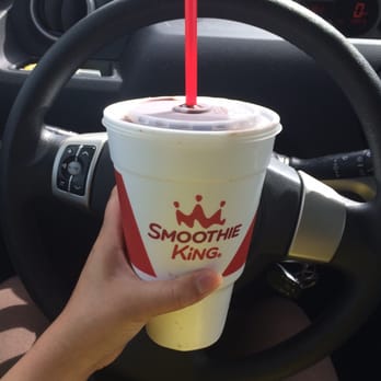 Smoothie King - This is a medium. It's $8 and is as big as my steering wheel. - Health Markets Near Me - Houston, Texas Smoothie King - This is a medium. It's $8 and is as big as my steering wheel. - Health Markets Near Me - Houston, Texas