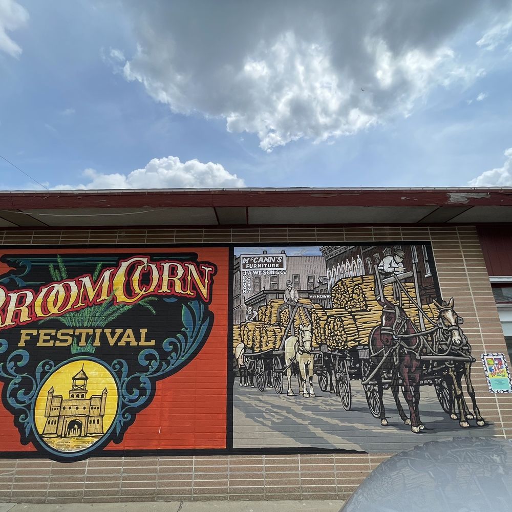 Mural outside of the cafe.
