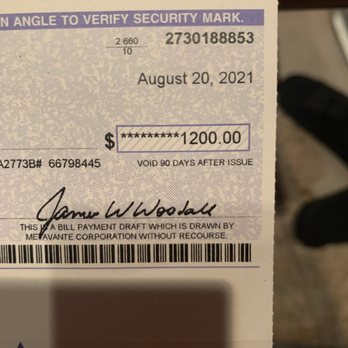 Potter Violins - Proof of terrible business. Sent me a check only to bounce it! - Musical Instruments & Teachers Near Me - Takoma Park, Maryland