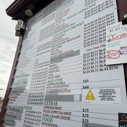 Valley Espresso - Menu