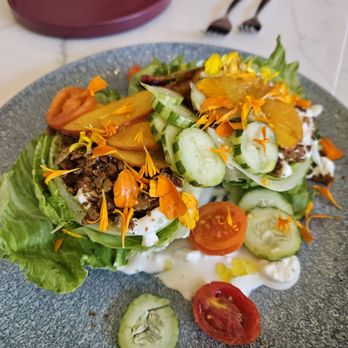 Lulu’s Little Kitchen - Crispy Pita Wedge salad - Middle Eastern Near Me - Albany, California Lulu’s Little Kitchen - Crispy Pita Wedge salad - Middle Eastern Near Me - Albany, California
