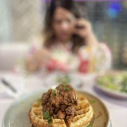 Fried chicken with waffles Fried chicken with waffles