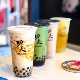 a variety of bubble teas