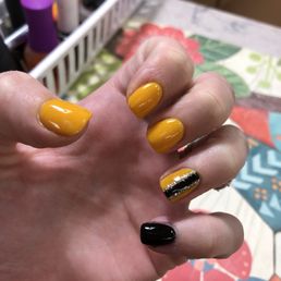 SNS nails with design SNS nails with design