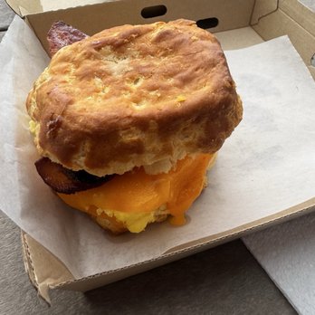 First Chair Coffee Shop - Bacon, egg and cheese biscuit - Coffee & Tea Near Me - Beech Mountain, North Carolina