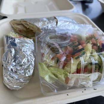 Aristo Cafe - Falafel Wrap and salad - Mediterranean Near Me - El Segundo, California
