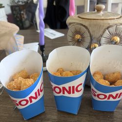 Sonic Drive-In - Tots and fries only came half full.