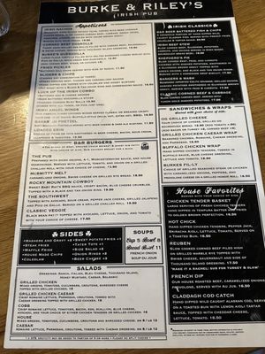 Menu photo 1 Burke and Riley's Irish Pub Breckenridge, CO