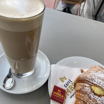 Umbria Coffee Roasters - Caramel latte (large) and custard croissant - Coffee Roasteries Near Me - Miami Beach, Florida Umbria Coffee Roasters - Caramel latte (large) and custard croissant - Coffee Roasteries Near Me - Miami Beach, Florida