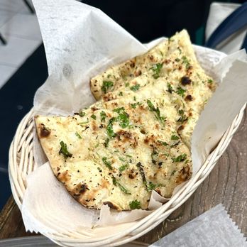 Angel Indian Restaurant  - Garlic Naan - Indian Near Me - Jackson Heights, New York