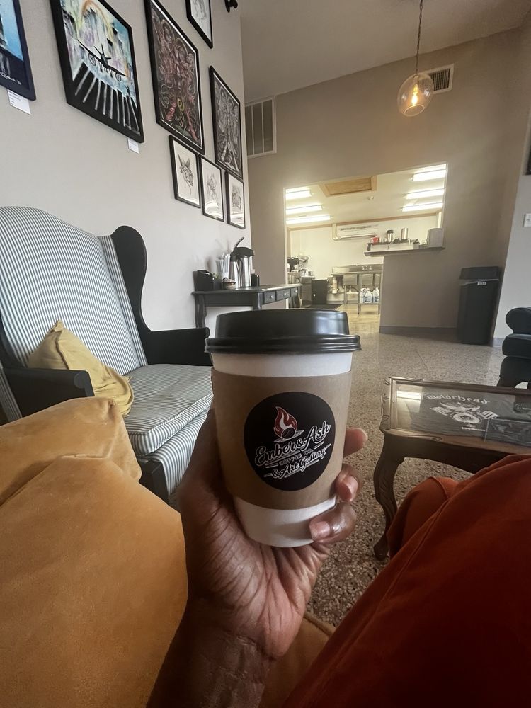 Ember & Ash coffee and Art Gallery Logo