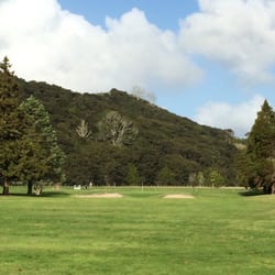 Helensville Golf Club - Looking down to the green on 16