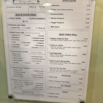 Pick N' Roll - Menu - Japanese Near Me - Phoenix, Arizona