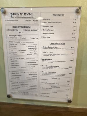 Menu photo 1 Pick N' Roll Phoenix, AZ