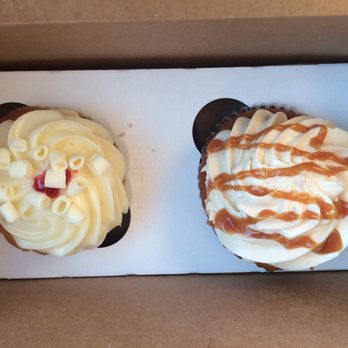 Lenox Cupcakes - L = white chocolate raspberry R = salted caramel - Cupcakes Near Me - Atlanta, Georgia Lenox Cupcakes - L = white chocolate raspberry R = salted caramel - Cupcakes Near Me - Atlanta, Georgia