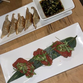 OBON Sushi Bar Ramen - Pork Gyoza & Crispy Tuna - Sushi Bars Near Me - Scottsdale, Arizona OBON Sushi Bar Ramen - Pork Gyoza & Crispy Tuna - Sushi Bars Near Me - Scottsdale, Arizona