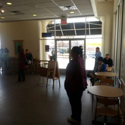 So many people waiting because this location is SLOW SLOW SLOW!