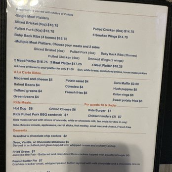 Wahoo BBQ - Menu. - Barbeque Near Me - Palmyra, Virginia