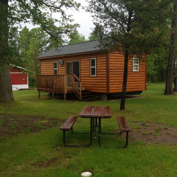 Camp Namekagon - One of the larger cabins, with the restroom building in the background - RV Parks Near Me - Springbrook, Wisconsin Camp Namekagon - One of the larger cabins, with the restroom building in the background - RV Parks Near Me - Springbrook, Wisconsin