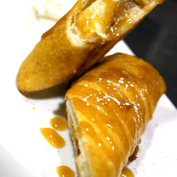 Saffron - Xango: dulche de leche cheesecake wrapped in crispy pastry - Indian Near Me - Sechelt, British Columbia Saffron - Xango: dulche de leche cheesecake wrapped in crispy pastry - Indian Near Me - Sechelt, British Columbia