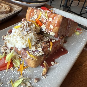 Saint & Second - Strawberry French toast - New American Near Me - Long Beach, California